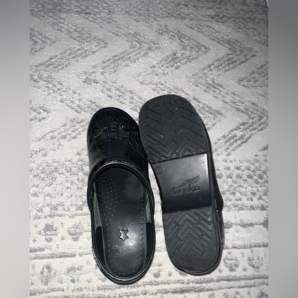 Dansko Professional Black Tooled Clogs View 5